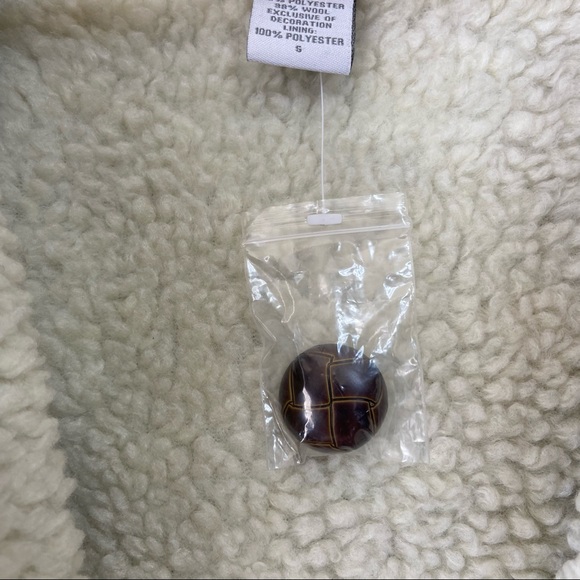 Soft Surroundings button up shearling wool coat - Picture 3 of 4